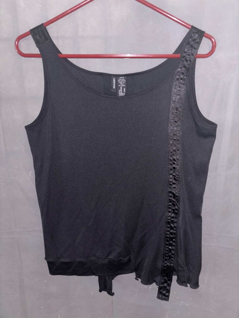 Lynn Richie Black Silk/cotton Sleeveless Tank Top Blouse Size M